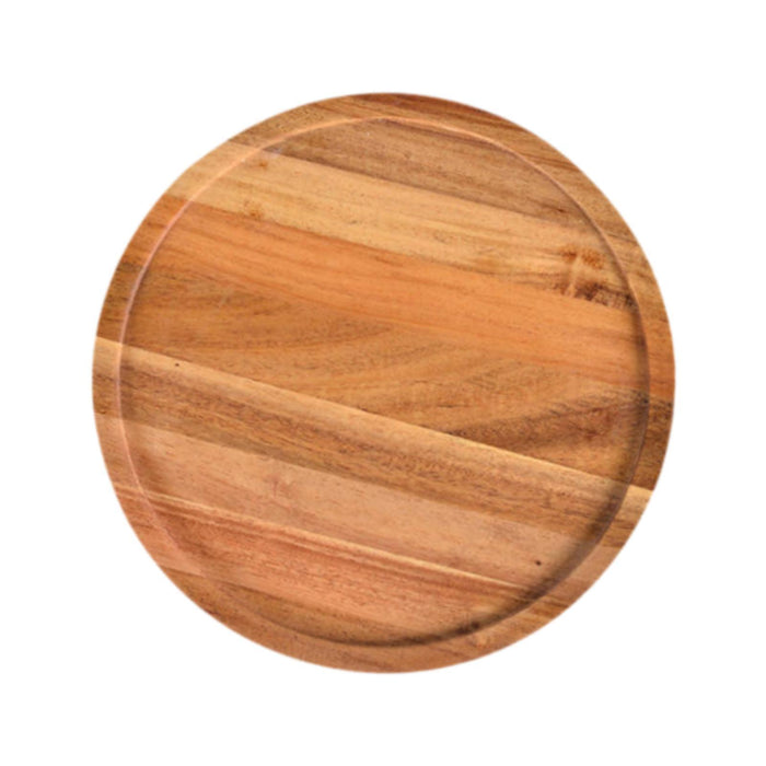 Wooden Serving Tray Round Appetizer Food Board for Home Decor Bedroom