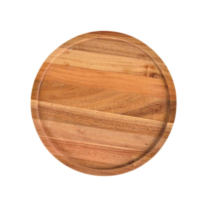 Wooden Serving Tray Round Appetizer Food Board for Home Decor Bedroom