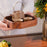 Walnut Wooden Serving Tray Food Dish Home Decor Square for Food Nut Cookies