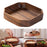 Walnut Wooden Serving Tray Food Dish Home Decor Square for Food Nut Cookies