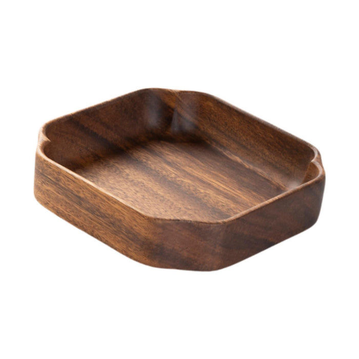 Walnut Wooden Serving Tray Food Dish Home Decor Square for Food Nut Cookies