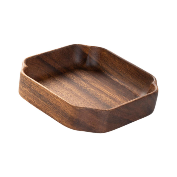 Walnut Wooden Serving Tray Food Dish Home Decor Square for Food Nut Cookies