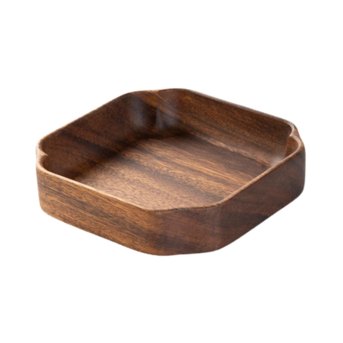 Walnut Wooden Serving Tray Food Dish Home Decor Square for Food Nut Cookies