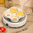 4 Cup Egg Frying Pan Household Sturdy Grill Frying Pan for Eggs Muffins Meat White