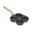 4 Cup Egg Frying Pan Household Sturdy Grill Frying Pan for Eggs Muffins Meat Black