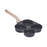 4 Cup Egg Frying Pan Household Sturdy Grill Frying Pan for Eggs Muffins Meat Black