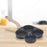 4 Cup Egg Frying Pan Household Sturdy Grill Frying Pan for Eggs Muffins Meat Black