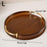 Serving Tray with Handles Round Jewelry Trinket Tray for Kitchen Table Decor 35x35x4.5cm