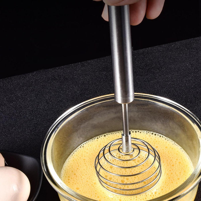 Spring Whisk Portable Stainless Steel Egg Whisk for Mixing Blending Stirring