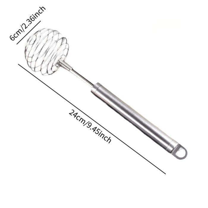 Spring Whisk Portable Stainless Steel Egg Whisk for Mixing Blending Stirring