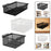 Under Shelf Wire Basket Hanging Pullout Drawer Basket for Office Home Closet Black S