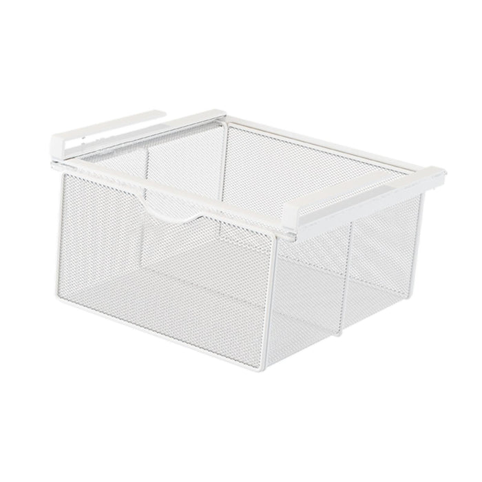 Under Shelf Wire Basket Hanging Pullout Drawer Basket for Office Home Closet White XL