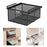 Under Shelf Wire Basket Hanging Pullout Drawer Basket for Office Home Closet Black XL