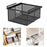 Under Shelf Wire Basket Hanging Pullout Drawer Basket for Office Home Closet Black XL