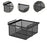 Under Shelf Wire Basket Hanging Pullout Drawer Basket for Office Home Closet Black XL