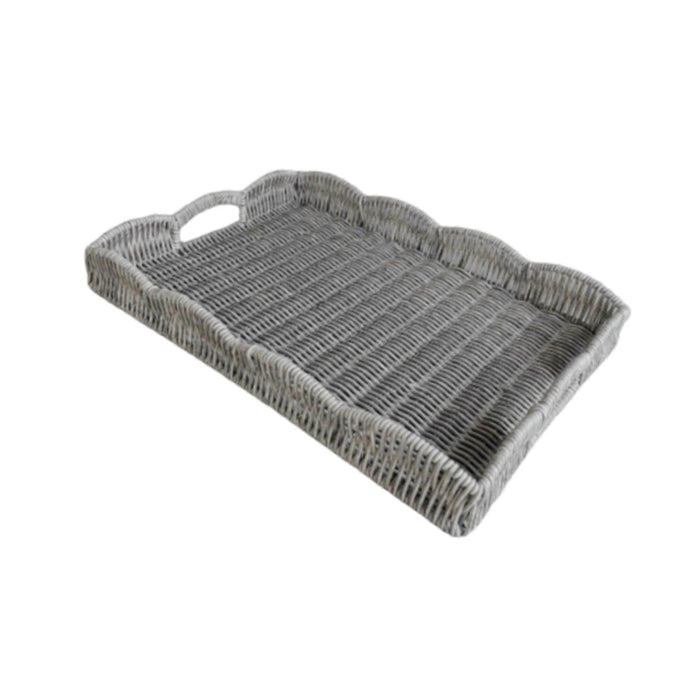 Hand Woven Serving Tray Bread Serving Basket for Camping Living Room Parties