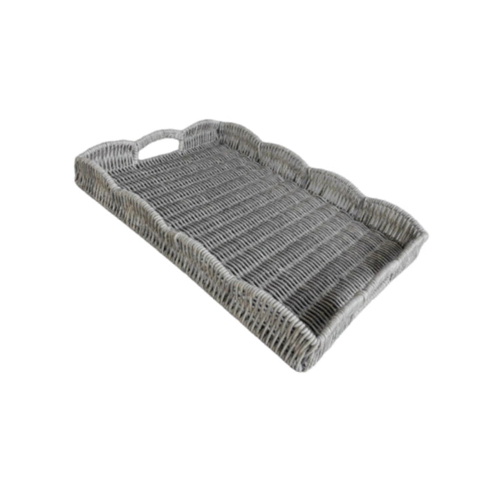 Hand Woven Serving Tray Bread Serving Basket for Camping Living Room Parties