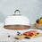 Wooden Cake Stand with Dome Cake Display Server Tray for Cream Party Kitchen 26cm lid