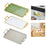 Serving Tray with Handles Rectangular Cosmetic Storage for Desk Office Hotel green