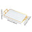 Serving Tray with Handles Rectangular Cosmetic Storage for Desk Office Hotel clear golden