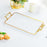 Serving Tray with Handles Rectangular Cosmetic Storage for Desk Office Hotel clear golden