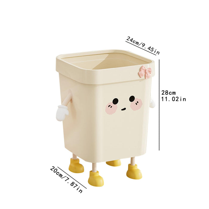 Trash Can Simple Rubbish Can Kitchen Waste Basket for Restroom Office Garage L Standing