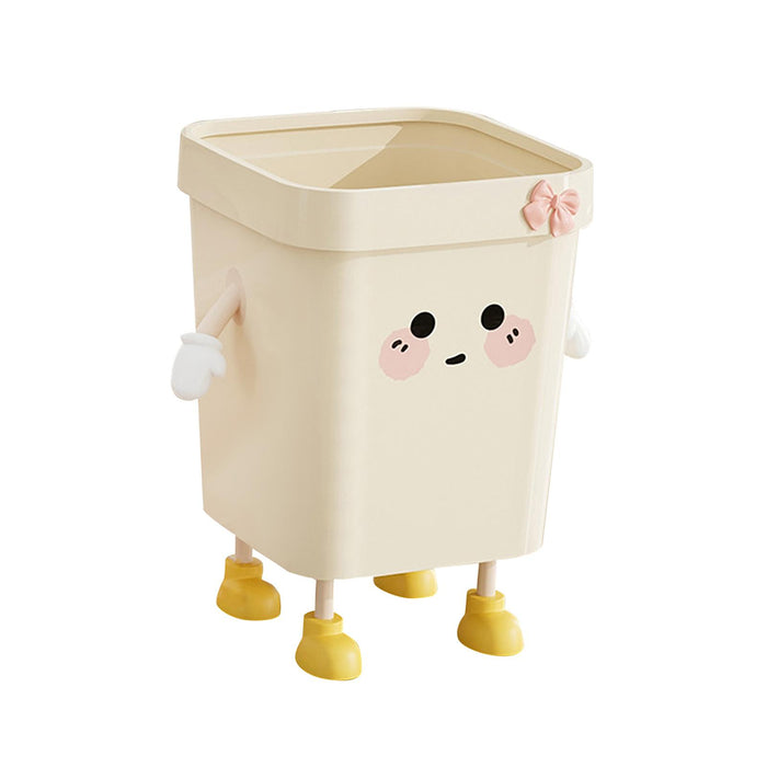 Trash Can Simple Rubbish Can Kitchen Waste Basket for Restroom Office Garage L Standing