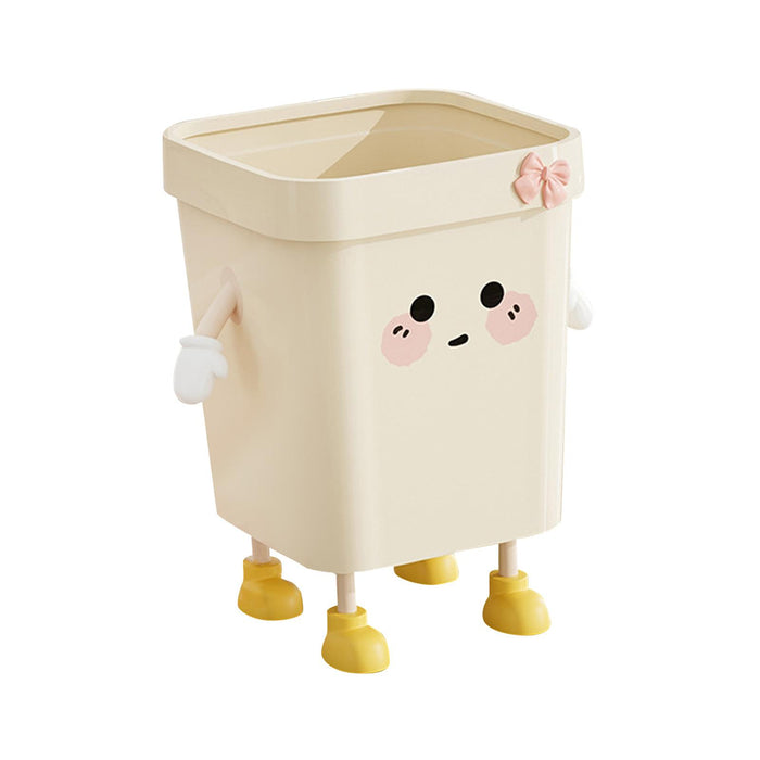 Trash Can Simple Rubbish Can Kitchen Waste Basket for Restroom Office Garage L Standing