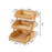 Bamboo Fruit Basket Pantry Shelves Vegetable Bread Basket for Pantry Kitchen 3 layer