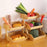 Bamboo Fruit Basket Pantry Shelves Vegetable Bread Basket for Pantry Kitchen 3 layer