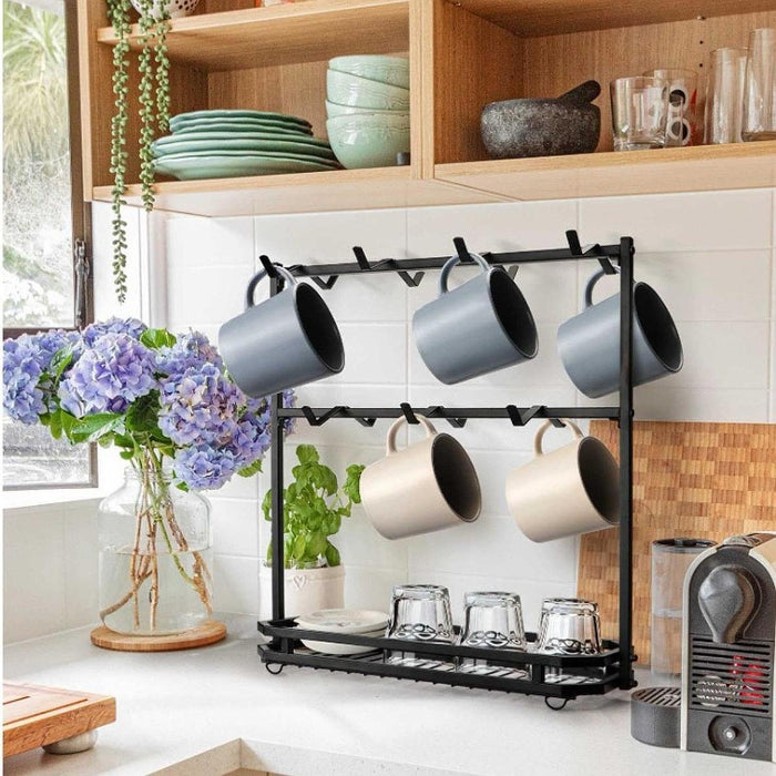 Cup Stand Multipurpose Kitchen Storage Hook for Cabinet Countertop Household