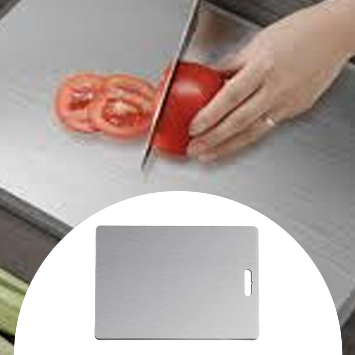 Stainless Steel Cutting Board Kitchen Bread Cutting Mat Rapids Thawing Plate 25cmx15cm