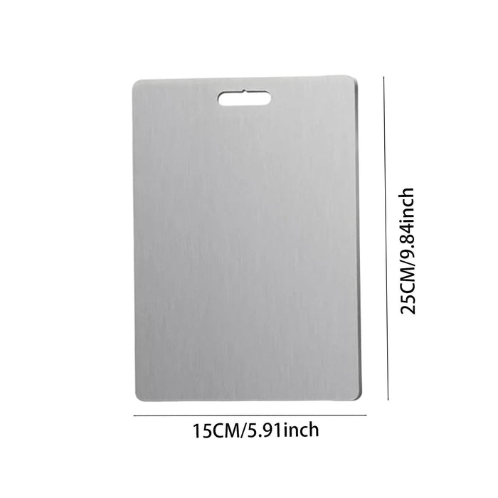 Stainless Steel Cutting Board Kitchen Bread Cutting Mat Rapids Thawing Plate 25cmx15cm