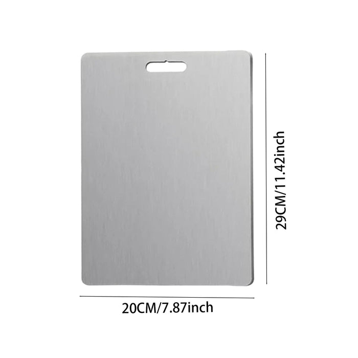 Stainless Steel Cutting Board Kitchen Bread Cutting Mat Rapids Thawing Plate 29cmx20cm