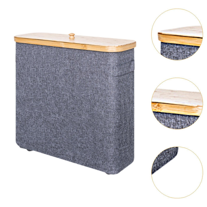 Toilet Paper Storage Basket Clothes Hamper Tissue Bin Toilet Paper Organizer gray