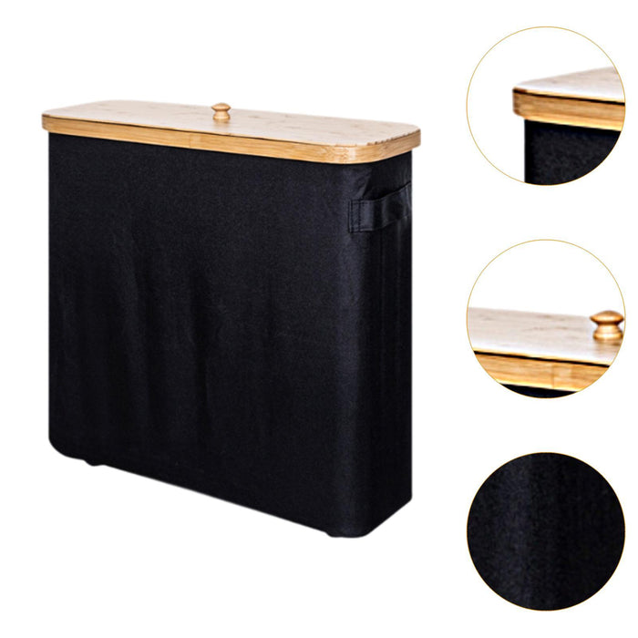 Toilet Paper Storage Basket Clothes Hamper Tissue Bin Toilet Paper Organizer black