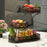 Crofta 3 Tier Countertop Fruit Basket Iron Fruit Holder for Potatoes Produce Onions Black