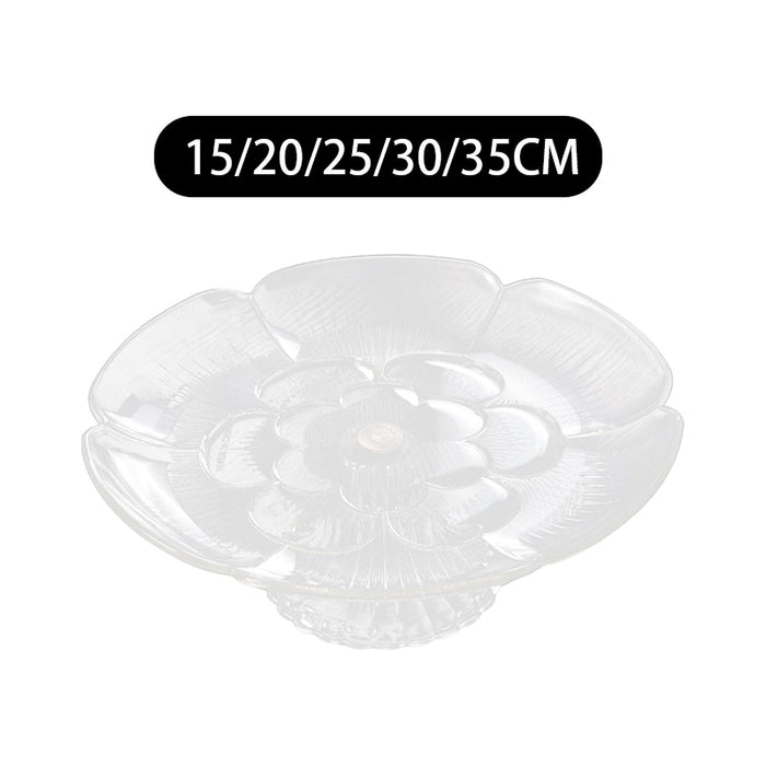 Clear Fruit Plate Organizer Food Storage Dish Dessert Display Plate for Home 15cm