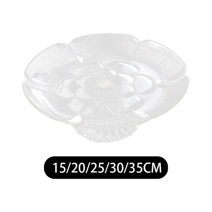 Clear Fruit Plate Organizer Food Storage Dish Dessert Display Plate for Home 15cm