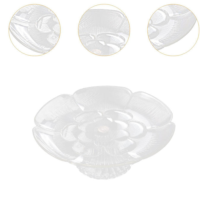 Clear Fruit Plate Organizer Food Storage Dish Dessert Display Plate for Home 20cm