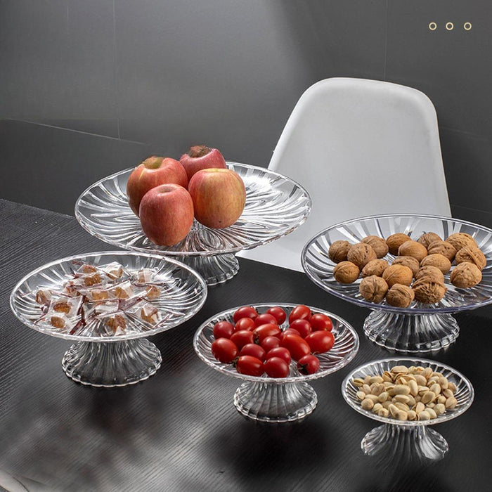 Pedestal Fruit Plate Decorative Multipurpose Serving Tray for Home Countetop 20cm