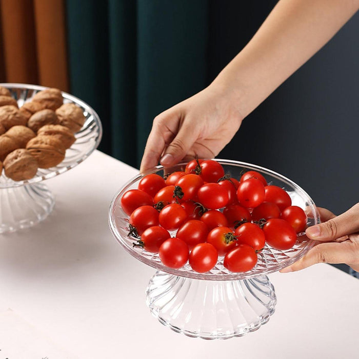 Pedestal Fruit Plate Decorative Multipurpose Serving Tray for Home Countetop 25cm