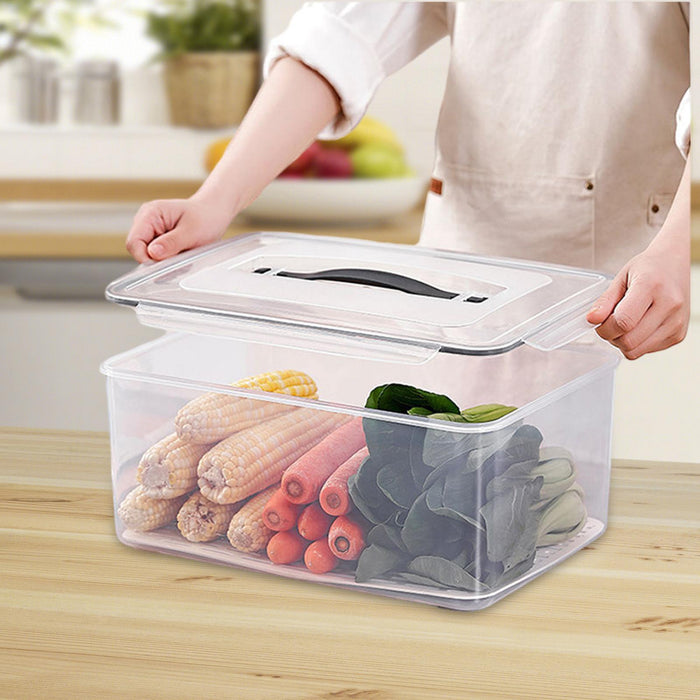 Food Storage Box with Draining Board Portable Sealing for Home Cabinet Bread 4.5L