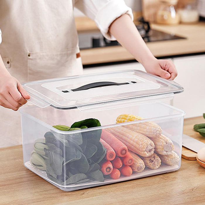 Food Storage Box with Draining Board Portable Sealing for Home Cabinet Bread 4.5L