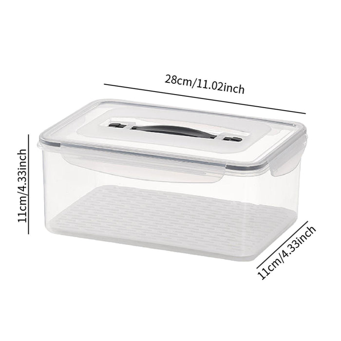 Food Storage Box with Draining Board Portable Sealing for Home Cabinet Bread 4.5L