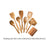 Wooden Kitchen Utensil Set Solid Spoon Fork for Mixing Stirring Serving 9 pieces