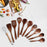 Wooden Kitchen Utensil Set Solid Spoon Fork for Mixing Stirring Serving 10 pieces