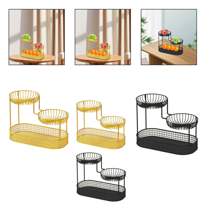 Cosmetic Rack Multi Layer Design Kitchen Storage Rack for Kitchen Countertop Large Gold