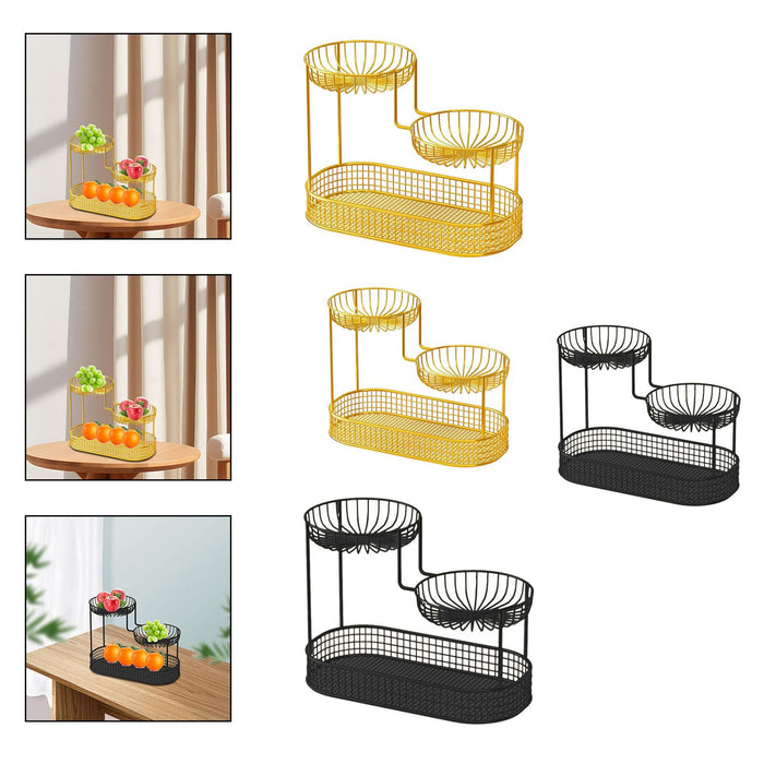 Cosmetic Rack Multi Layer Design Kitchen Storage Rack for Kitchen Countertop Large Gold