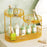 Cosmetic Rack Multi Layer Design Kitchen Storage Rack for Kitchen Countertop Large Gold